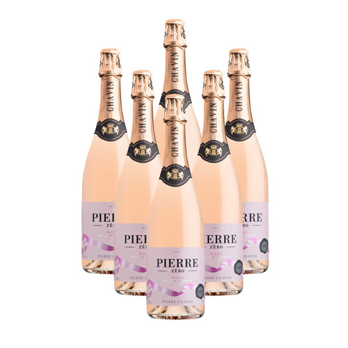Pierre Zero Rose Sparkling Non Alcoholic Wine (750ml) (0.0% ABV Sparkling Rose, France, 6 Pack, $23 Each)